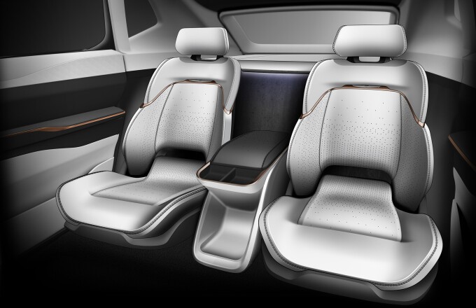 Chrysler Airflow Concept seat design sketch.