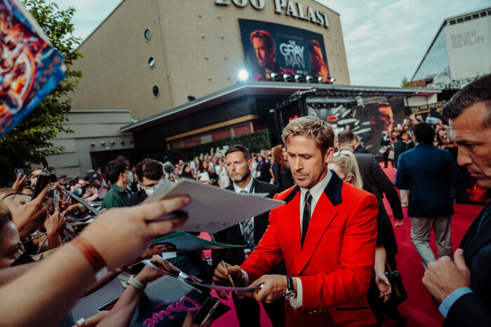 Audi at the film premiere of "The Gray Man" in Berlin  Directors Joe and Anthony Russo drove to the 