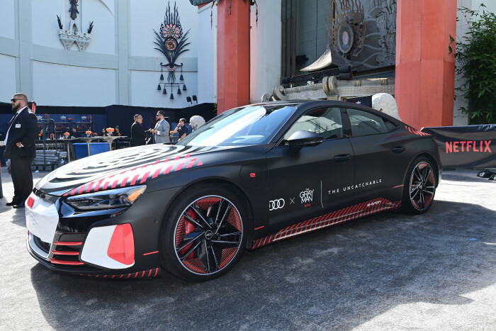 Audi at the film premiere of "The Gray Man" in Berlin  Directors Joe and Anthony Russo drove to the 